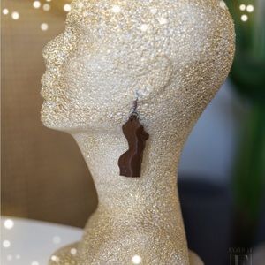 Brown Sugar - 3D printed body earrings